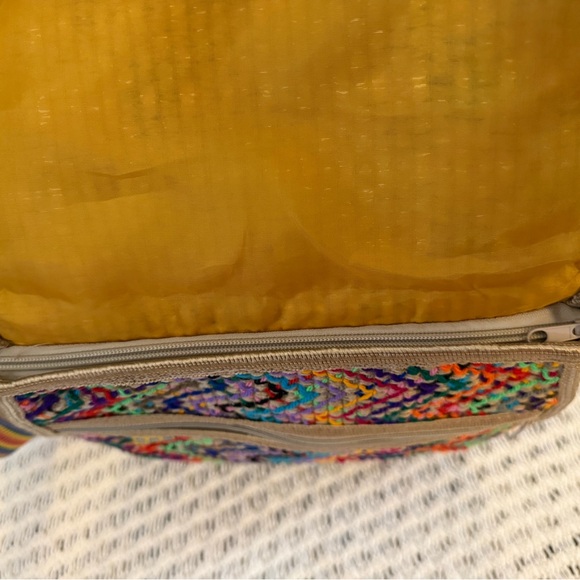 MMM ARTESANIAS Handmade Rainbow Quilted Boho Vintage Retro Crossbody Bag Purse - Picture 7 of 11